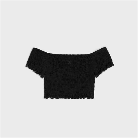 celine triomphe cropped top